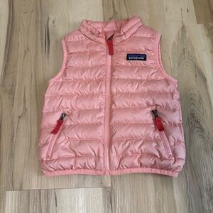 Patagonia Down Filled Light Pink Puffer Quilted Vest 12-18 months Toddler Girl